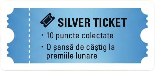 Silver Ticket – 10 puncte colectate, o șansă de câștig la premiile lunare